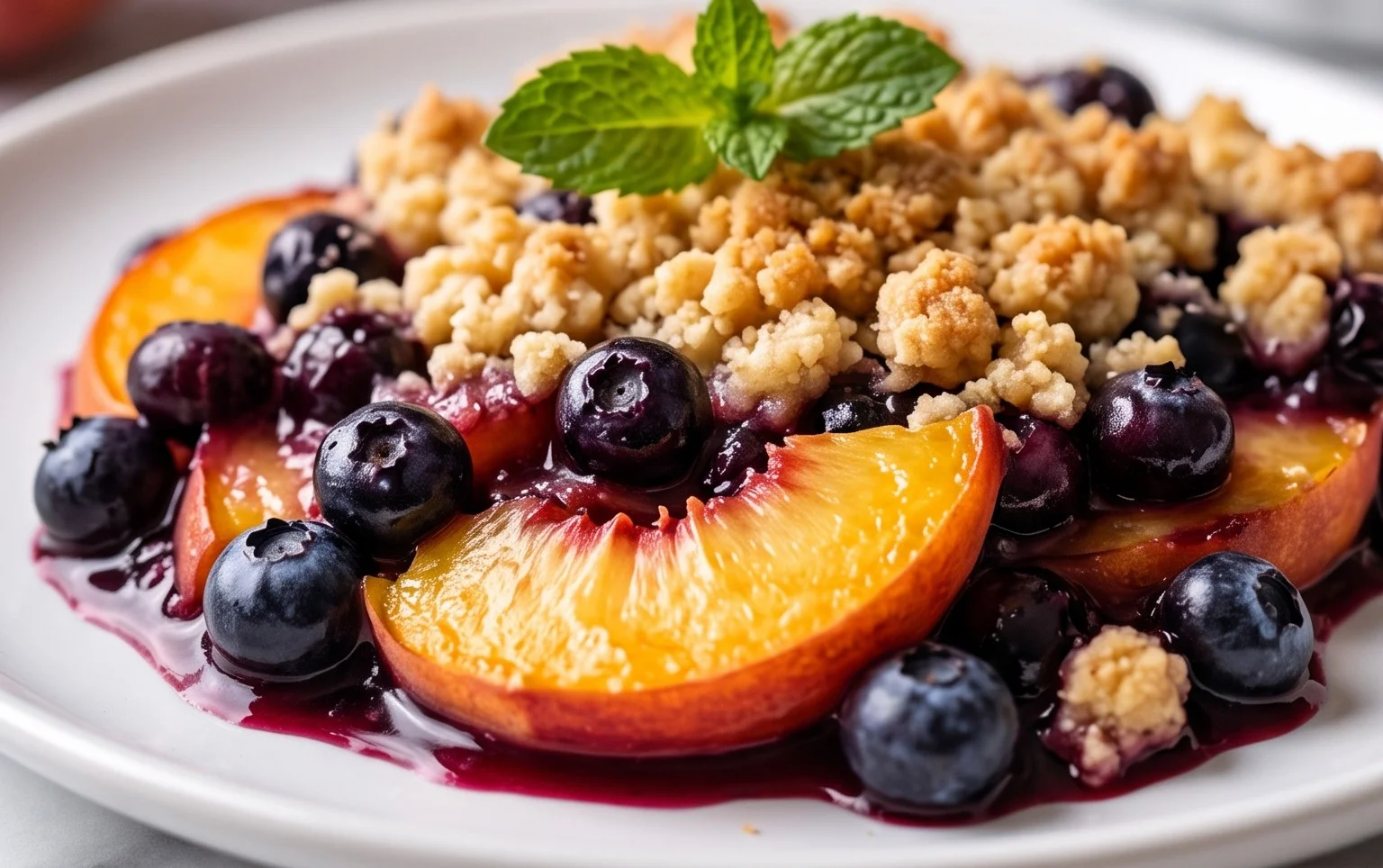 Blueberry Peach Crumble