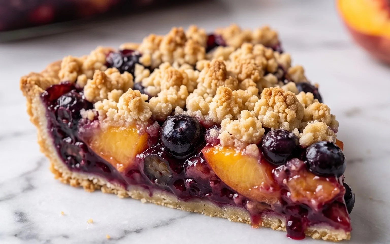Blueberry Peach Crumble: Sommerklassiker neu interpretiert