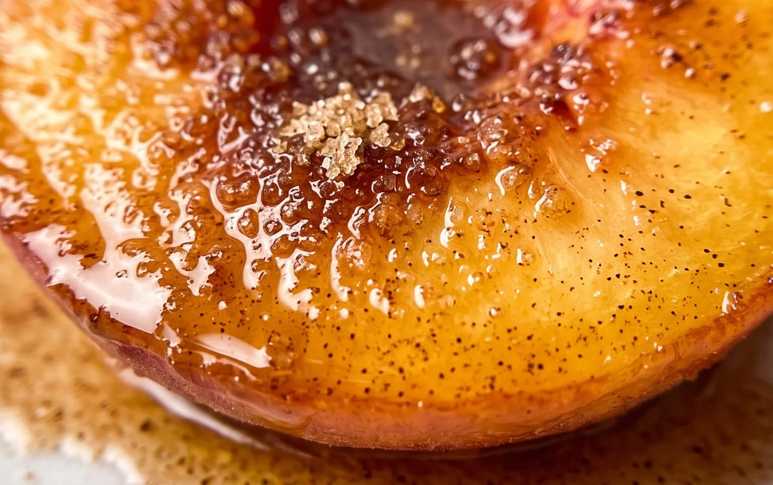 Cinnamon Sugar Baked Peaches
